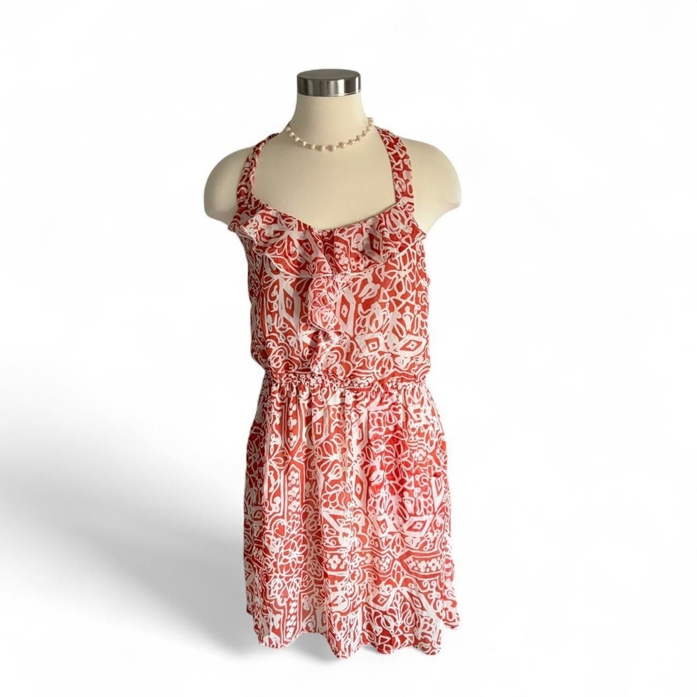 Speechless Women's Cream and Orange Dress size Large